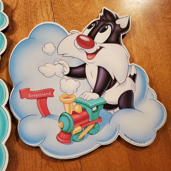 1998 Baby Looney Toons Wall Decor Wooded 2 piece Nursery Art Vtg Htf - Picture 3 of 7